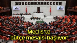 Meclis’te bütçe mesaisi başlıyor!