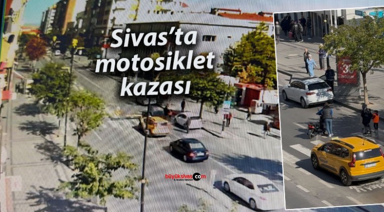 Sivas’ta Sağ Şeritten Geçmek İsteyen Motosiklet Sürücüsü Kaza Yaptı