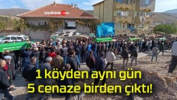 1 köyden aynı gün 5 cenaze birden çıktı!