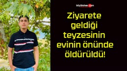 Ziyarete geldiği teyzesinin evinin önünde öldürüldü!