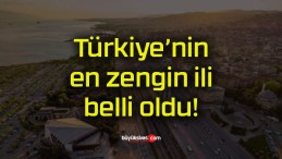 Türkiye’nin en zengin ili belli oldu!