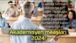 Akademisyen maaşları 2024!