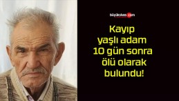 Kayıp yaşlı adam 10 gün sonra ölü olarak bulundu!