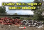 Çuvallar dolusu soğan ve patlıcan döküldü!