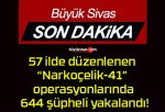 57 ilde düzenlenen “Narkoçelik-41” operasyonlarında 644 şüpheli yakalandı!