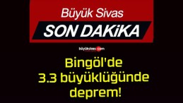 Bingöl’de 3.3 büyüklüğünde deprem!