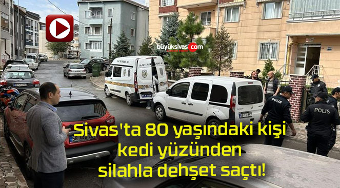 Sivas’ta 80 yaşındaki kişi kedi yüzünden silahla dehşet saçtı!