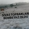 Sivas Yıldızeli Yolçatı Köyü’ne Yılın İlk Karı Düştü