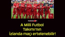 A Milli Futbol Takımı’nın İzlanda maçı ertelenebilir!