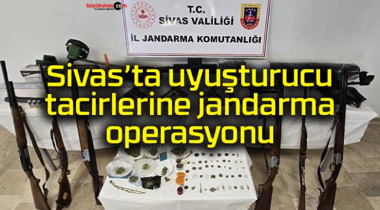 Sivas’ta uyuşturucu tacirlerine jandarma operasyonu: 4 kişi tutuklandı