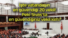 İşte vatandaşın en güvendiği 20 vekil! Peki Sivas’ta en güvendiğiniz vekil kim?