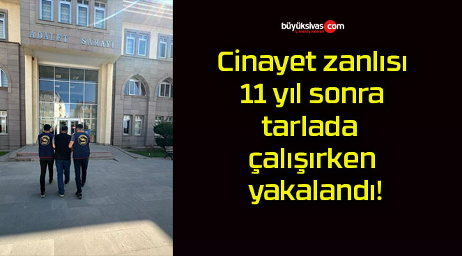 Cinayet zanlısı 11 yıl sonra tarlada çalışırken yakalandı!