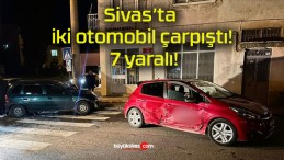 Sivas’ta iki otomobil çarpıştı! 7 yaralı!