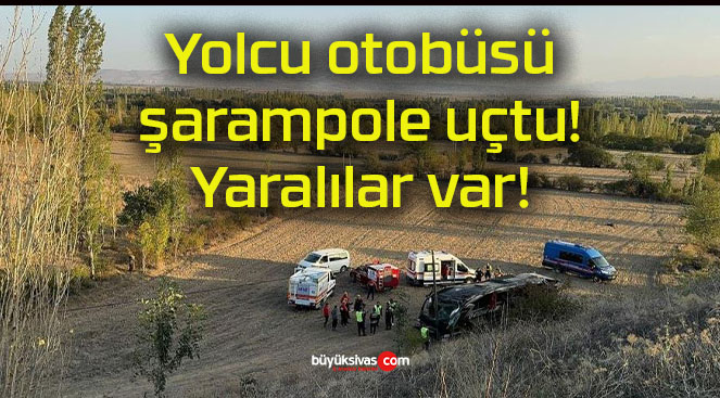 Yolcu otobüsü şarampole uçtu! Yaralılar var!