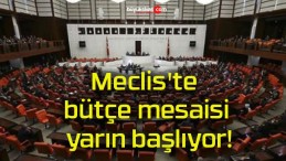 Meclis’te bütçe mesaisi yarın başlıyor!