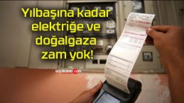 Yılbaşına kadar elektriğe ve doğalgaza zam yok!