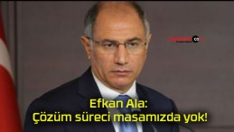 Efkan Ala: Çözüm süreci masamızda yok!