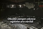 Okulda yangın çıkınca, eğitime ara verildi