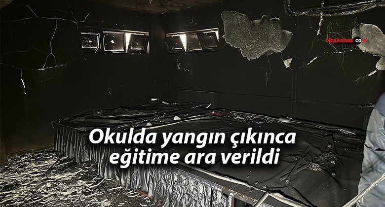 Okulda yangın çıkınca, eğitime ara verildi