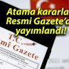 Atama kararları Resmi Gazete’de yayımlandı!