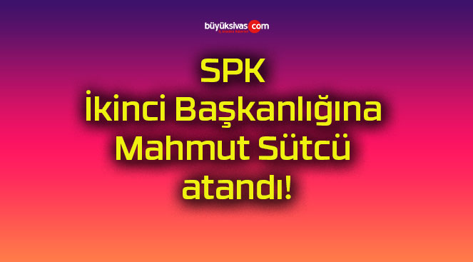 SPK İkinci Başkanlığına Mahmut Sütcü atandı!