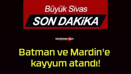 Batman ve Mardin’e kayyum atandı!