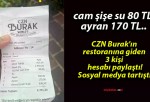 CZN Burak’ın restoranına giden 3 kişi hesabı paylaştı! Sosyal medya tartıştı!