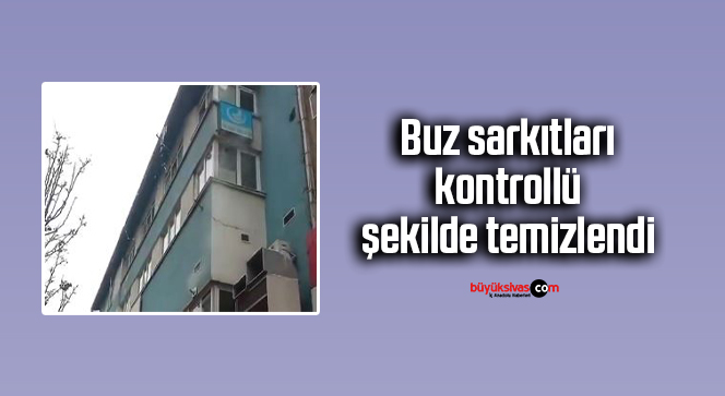 Atatürk Caddesi’nde Tehlike Arz Eden Buz Sarkıtları Temizlendi