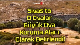 Sivas’ta O Ovalar Büyük Ova Koruma Alanı Olarak Belirlendi!