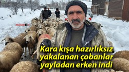 Kara kışa hazırlıksız yakalanan çobanlar yayladan erken indi