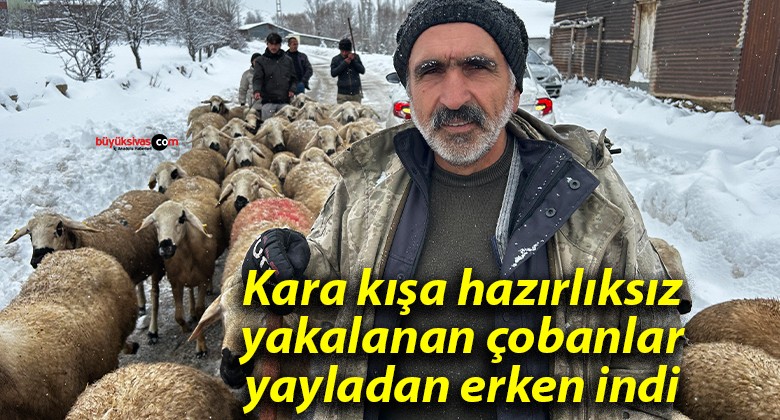 Kara kışa hazırlıksız yakalanan çobanlar yayladan erken indi