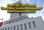 DMM’den “MSÜ’ye ait ‘Ders Notu’ kitabının kapağına” ilişkin iddialara yanıt