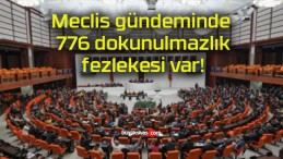 Meclis gündeminde 776 dokunulmazlık fezlekesi var!