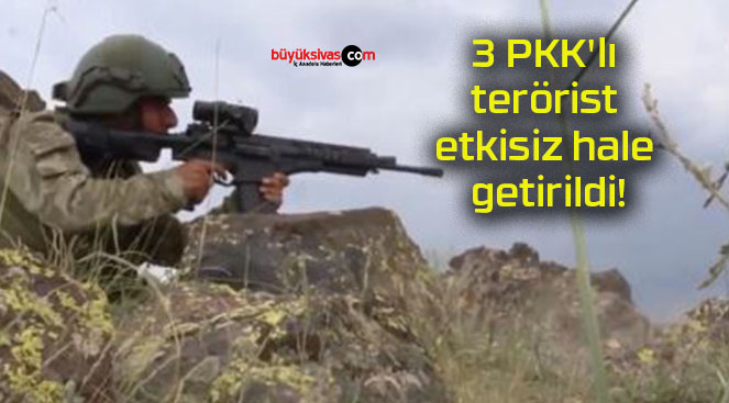 3 PKK’lı terörist etkisiz hale getirildi!