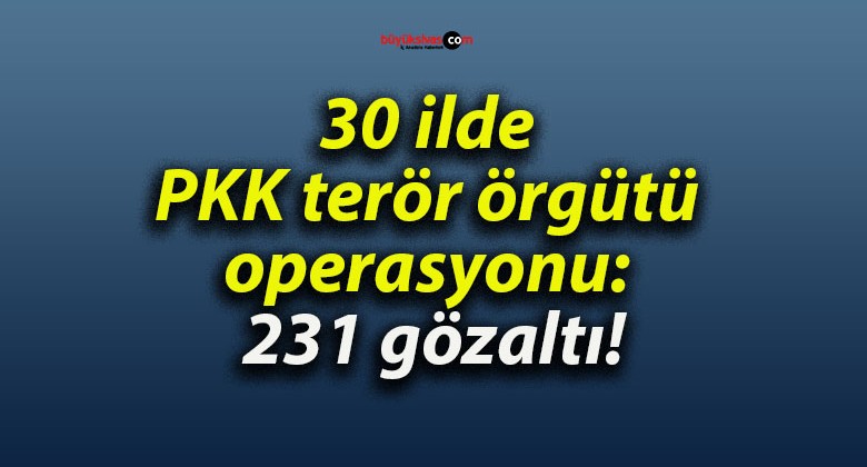 30 ilde PKK terör örgütü operasyonu: 231 gözaltı!