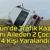 Gürün’de Trafik Kazası: Aynı Aileden 2 Çocuk 4 Kişi Yaralandı