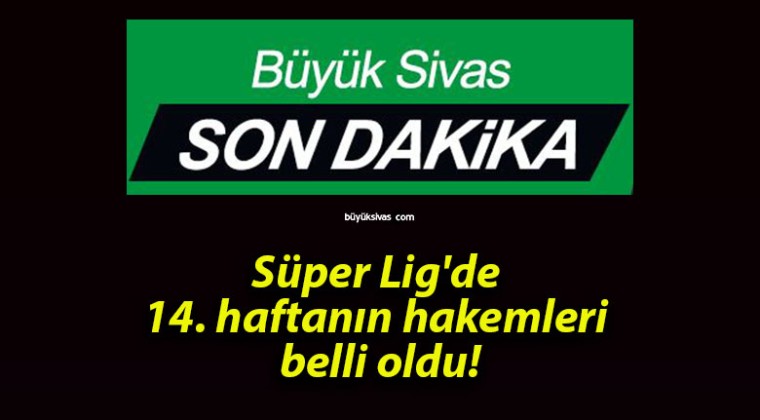 Süper Lig’de 14. haftanın hakemleri belli oldu!