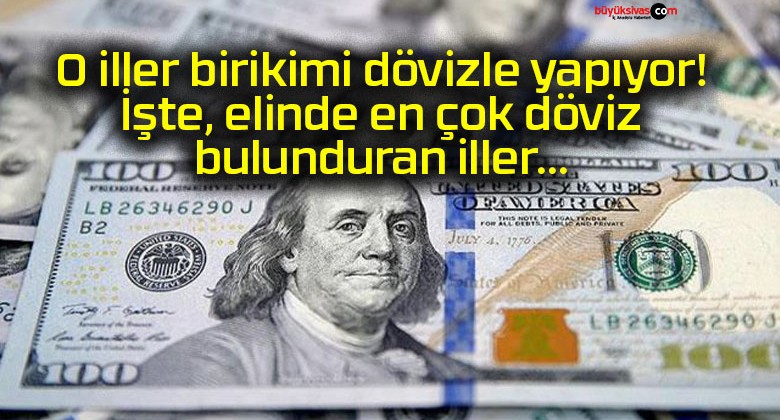 O iller birikimi dövizle yapıyor! İşte, elinde en çok döviz bulunduran iller…