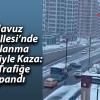 Kılavuz Mahallesi’nde Buzlanma Nedeniyle Kaza: Yol Trafiğe Kapandı