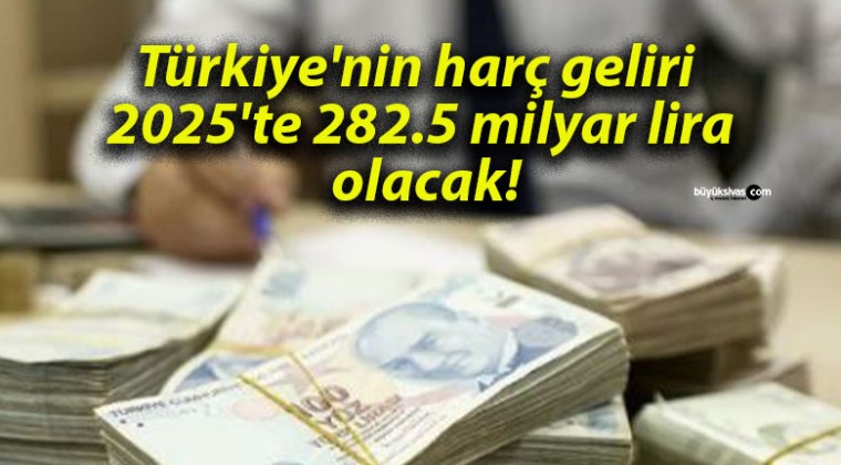 Türkiye’nin harç geliri 2025’te 282.5 milyar lira olacak!