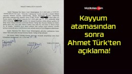 Kayyum atamasından sonra Ahmet Türk’ten açıklama!