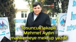 Tosuncuk lakaplı Mehmet Aydın mahkemeye mektup yazdı!