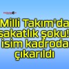 Milli Takım’da sakatlık şoku! O isim kadrodan çıkarıldı