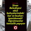 Kendin Ettin Kendin Buldun Sivas! Öğretmenler Kar ve Buz Temizliyor!