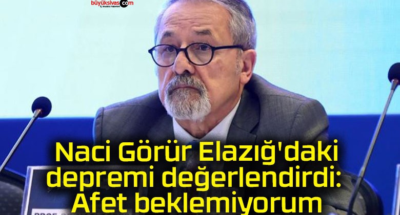 Naci Görür Elazığ’daki depremi değerlendirdi: Afet beklemiyorum