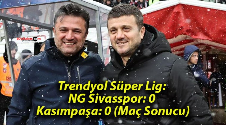 Trendyol Süper Lig: NG Sivasspor: 0 – Kasımpaşa: 0 (Maç Sonucu)