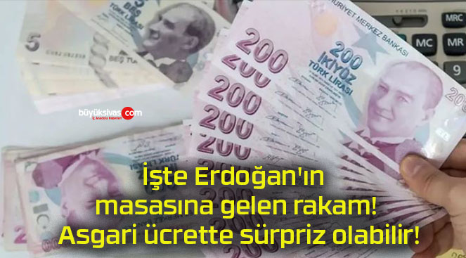 İşte Erdoğan’ın masasına gelen rakam! Asgari ücrette sürpriz olabilir!