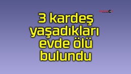 3 kardeş yaşadıkları evde ölü bulundu