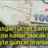 Asgari ücret zammı ne kadar olacak? İşte güncel oranlar..