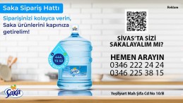 Sivas Damacana Siparişi : 0346 222 24 24 – Saka Su